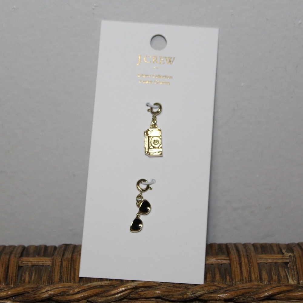 J. Crew. Camera and sunglasses charms set